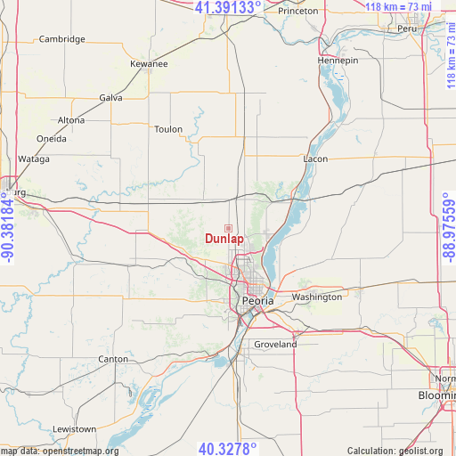 Dunlap on map