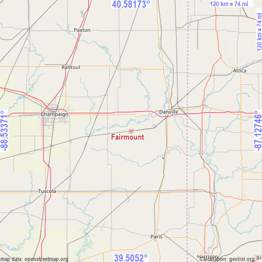 Fairmount on map