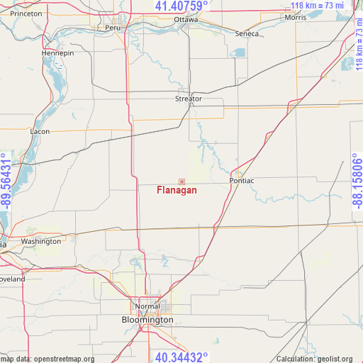 Flanagan on map