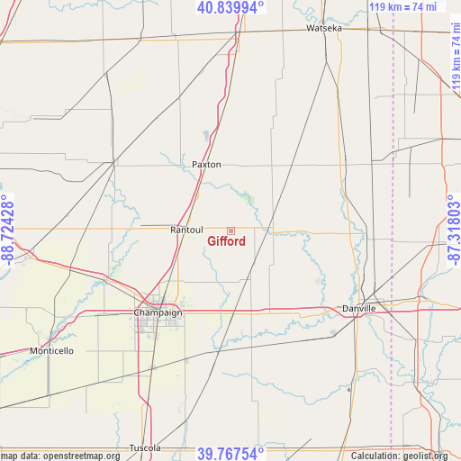 Gifford on map