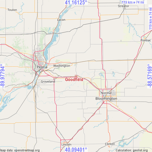 Goodfield on map