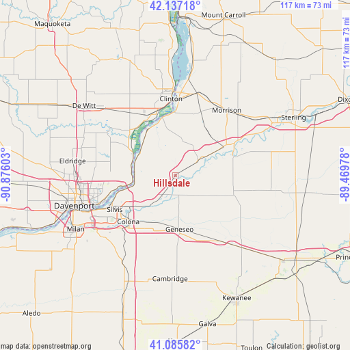 Hillsdale on map