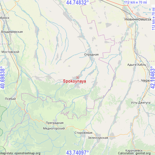 Spokoynaya on map