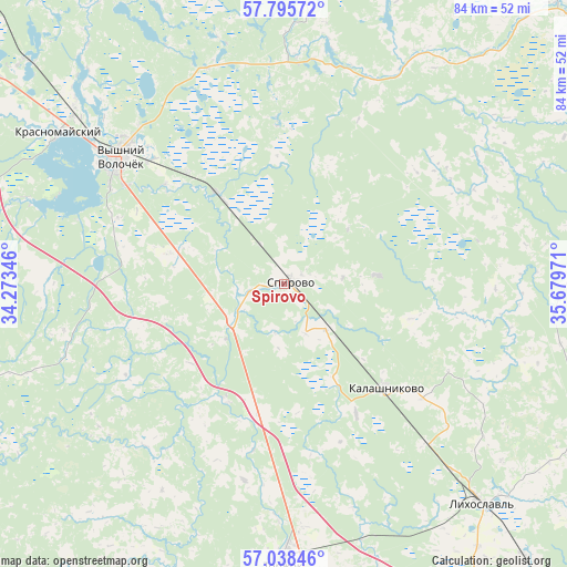 Spirovo on map