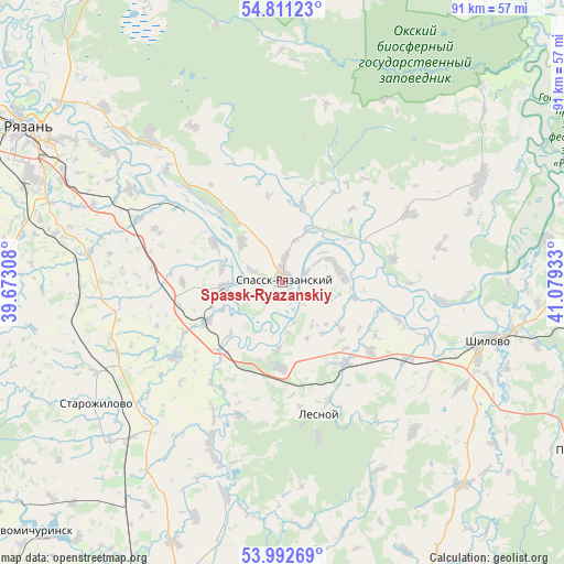Spassk-Ryazanskiy on map