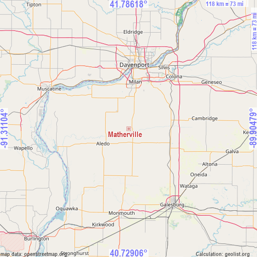 Matherville on map