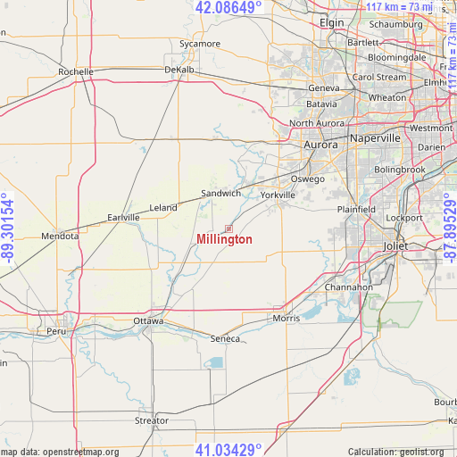 Millington on map