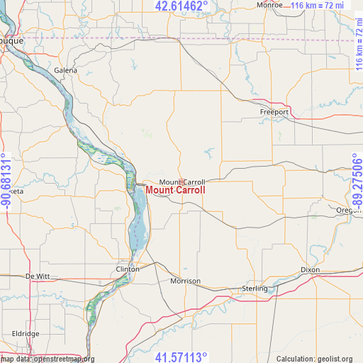 Mount Carroll on map