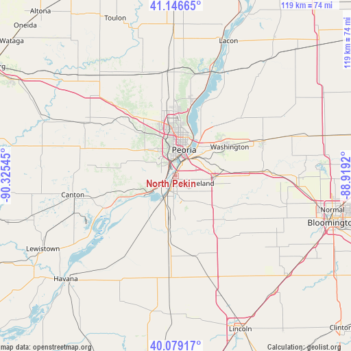 North Pekin on map