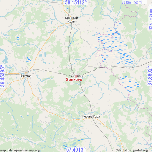 Sonkovo on map