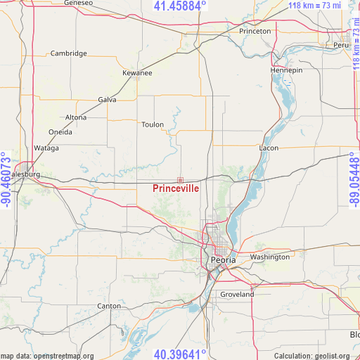 Princeville on map