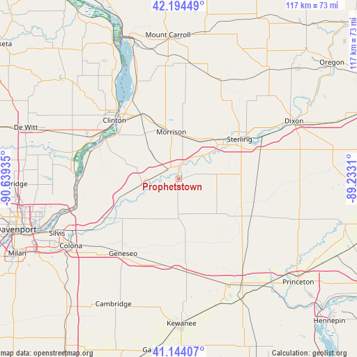 Prophetstown on map