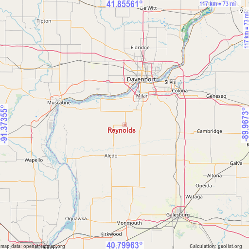 Reynolds on map