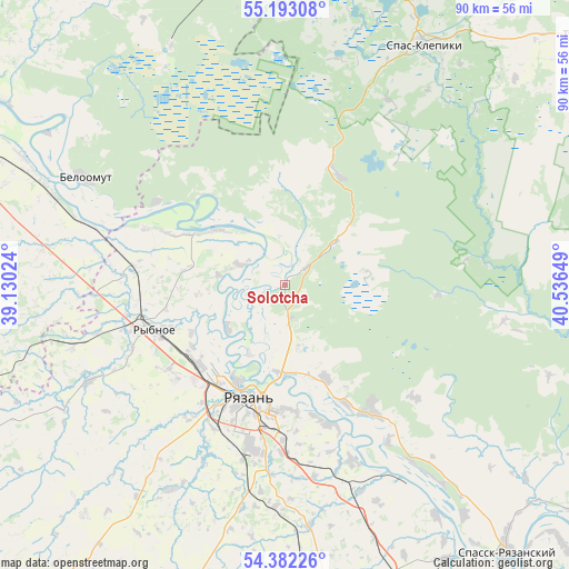 Solotcha on map
