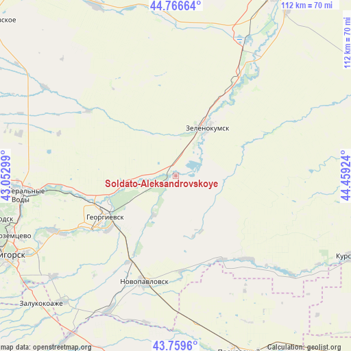 Soldato-Aleksandrovskoye on map