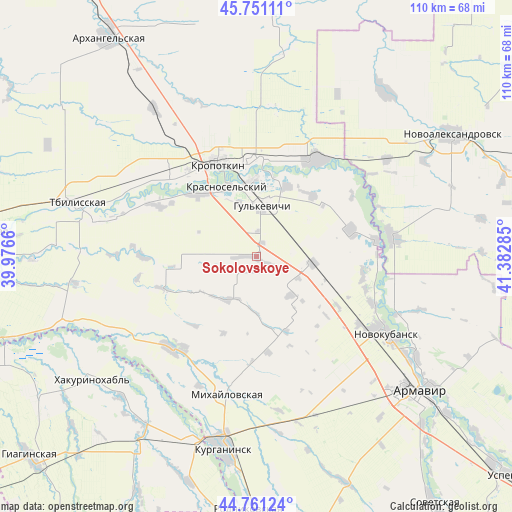 Sokolovskoye on map