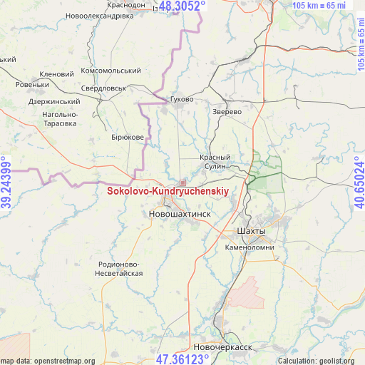 Sokolovo-Kundryuchenskiy on map