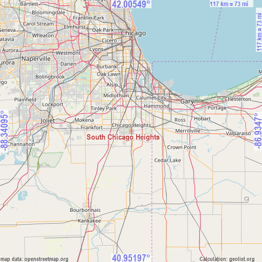 South Chicago Heights on map