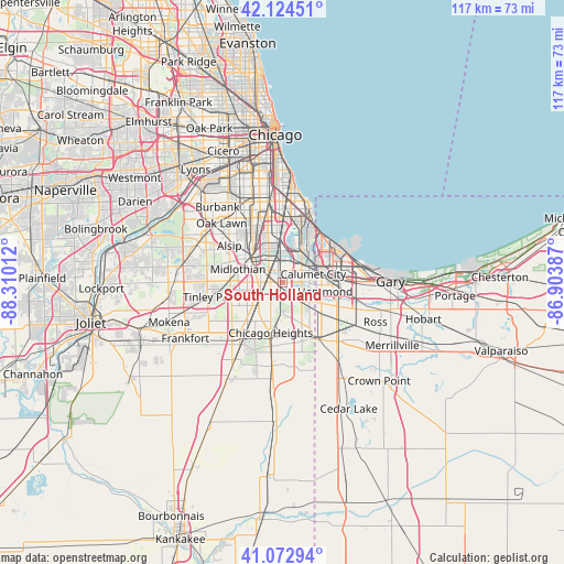 South Holland on map