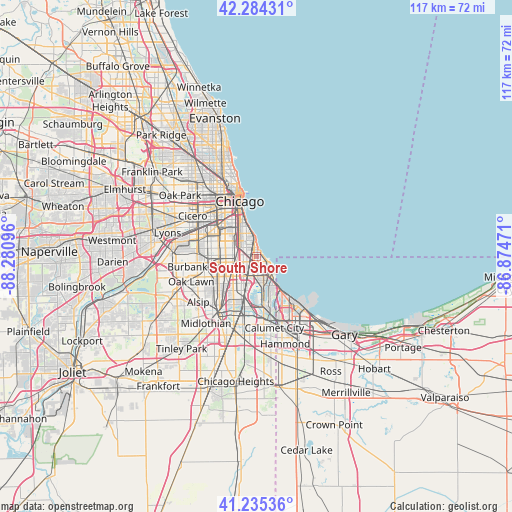 South Shore on map
