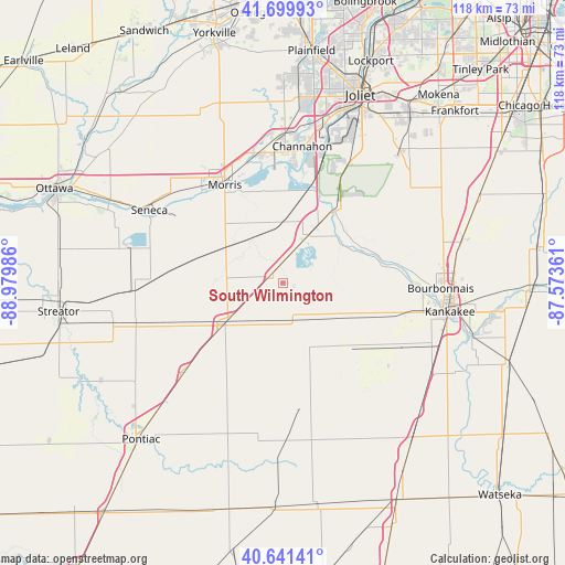 South Wilmington on map