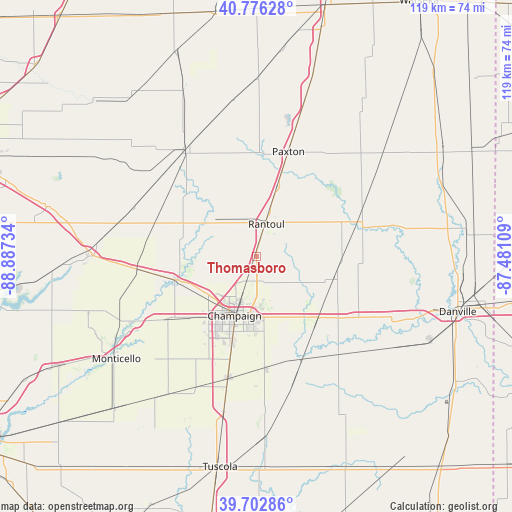 Thomasboro on map