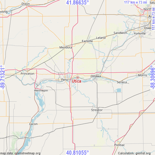 Utica on map