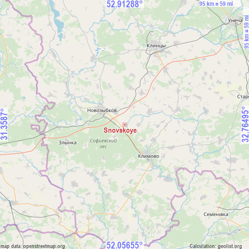 Snovskoye on map