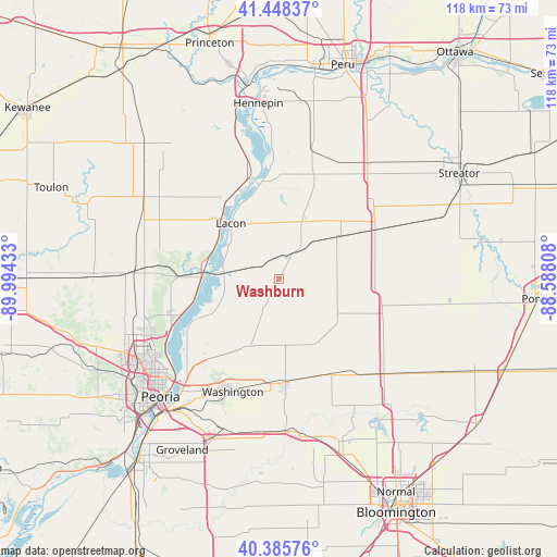 Washburn on map