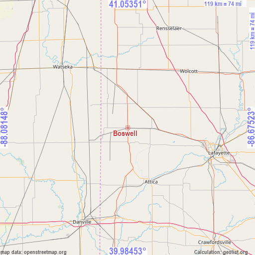 Boswell on map