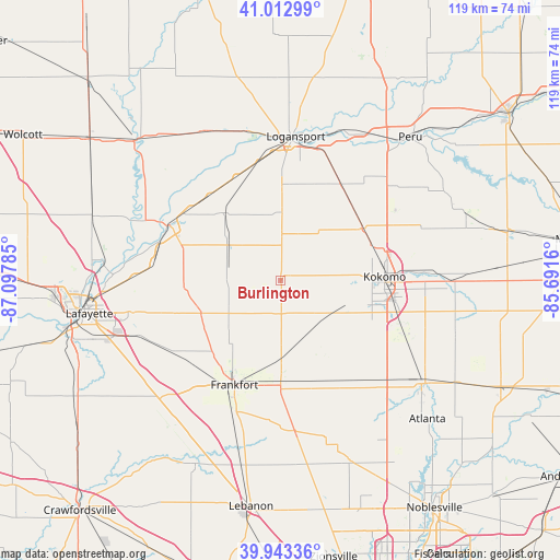 Burlington on map