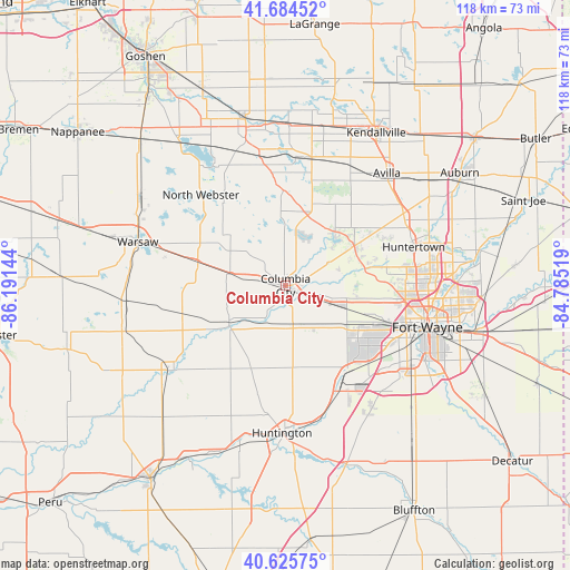 Columbia City on map