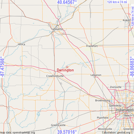 Darlington on map