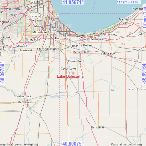 Lake Dalecarlia on map