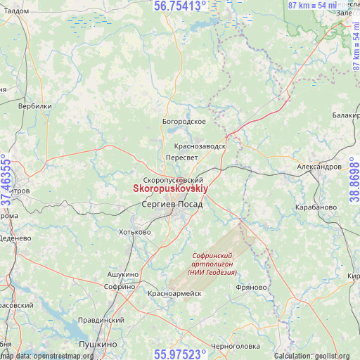 Skoropuskovskiy on map