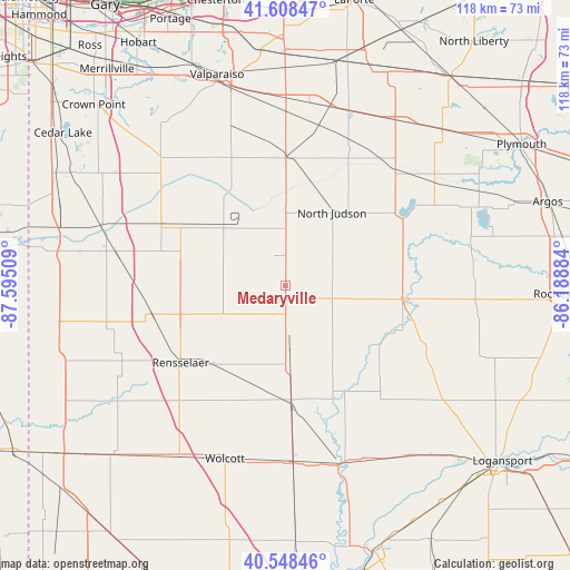 Medaryville on map