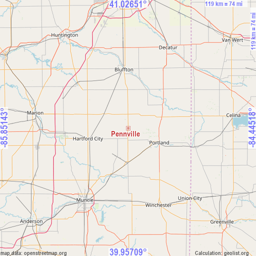 Pennville on map