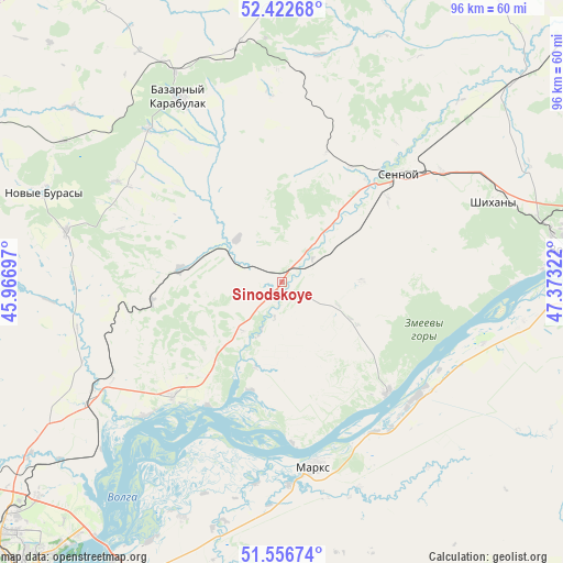 Sinodskoye on map