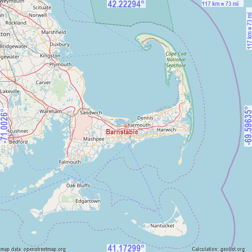 Barnstable on map