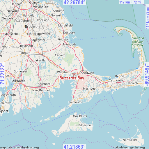 Buzzards Bay on map