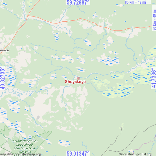 Shuyskoye on map