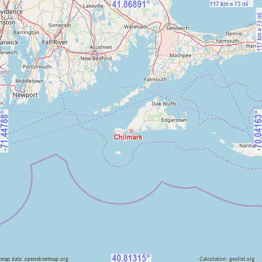 Chilmark on map