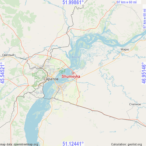 Shumeyka on map