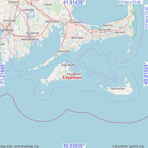 Edgartown on map