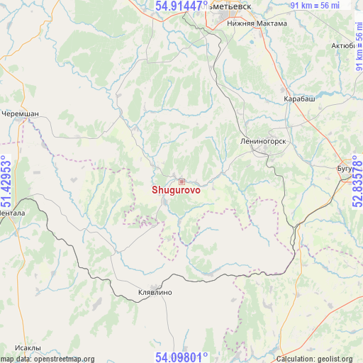 Shugurovo on map