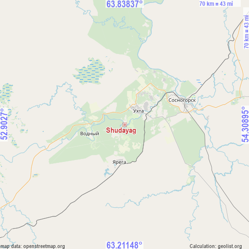 Shudayag on map