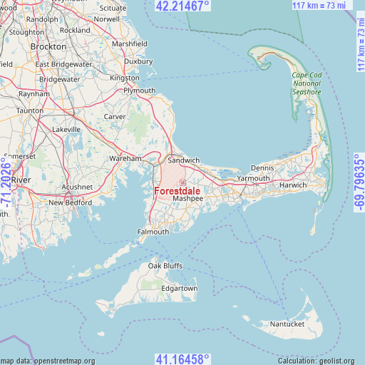 Forestdale on map