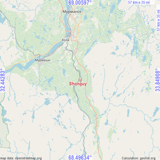 Shonguy on map