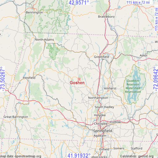 Goshen on map