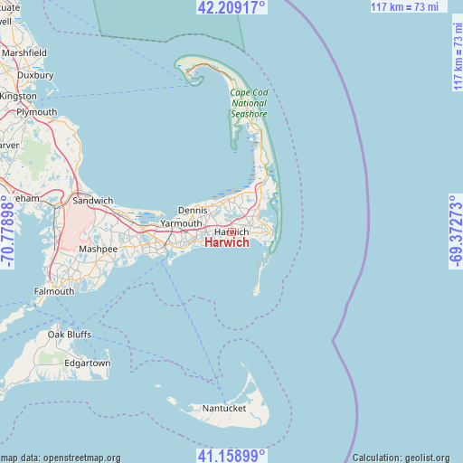 Harwich on map